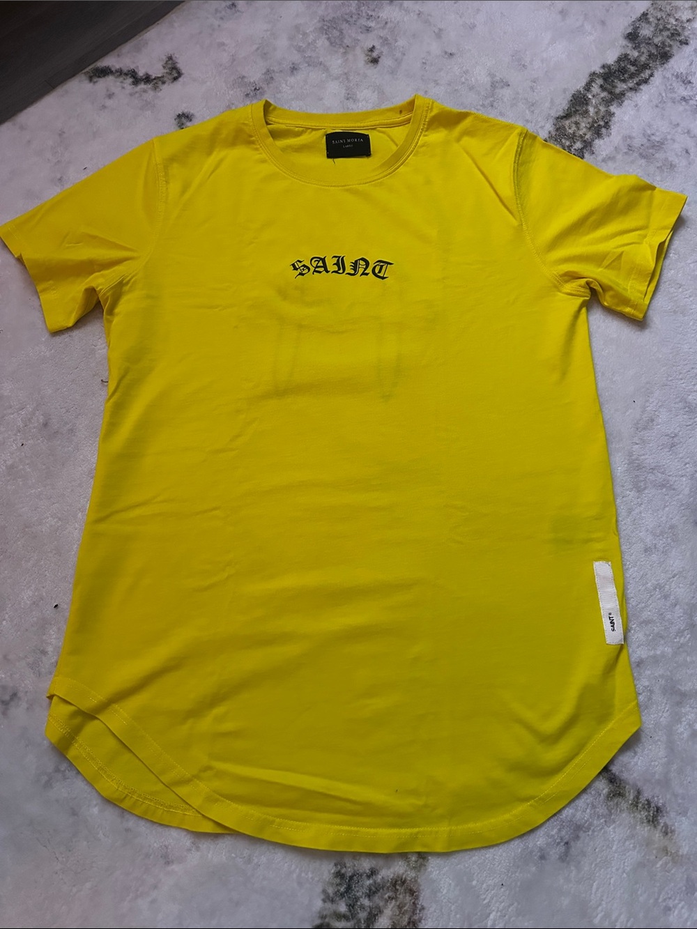 Men Yellow Short Sleeve XL Tee